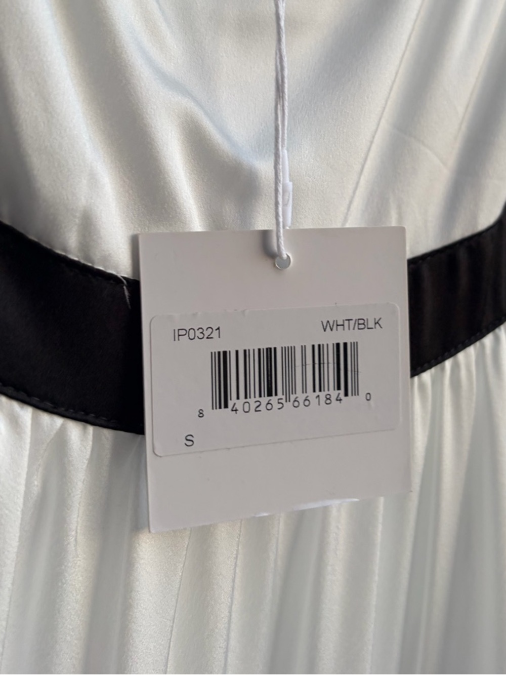 🆕🥥 Ipponelli White & Black Tiered Maxi Dress Pearl Button Elegant Flowy Size S - Picture 15 of 17